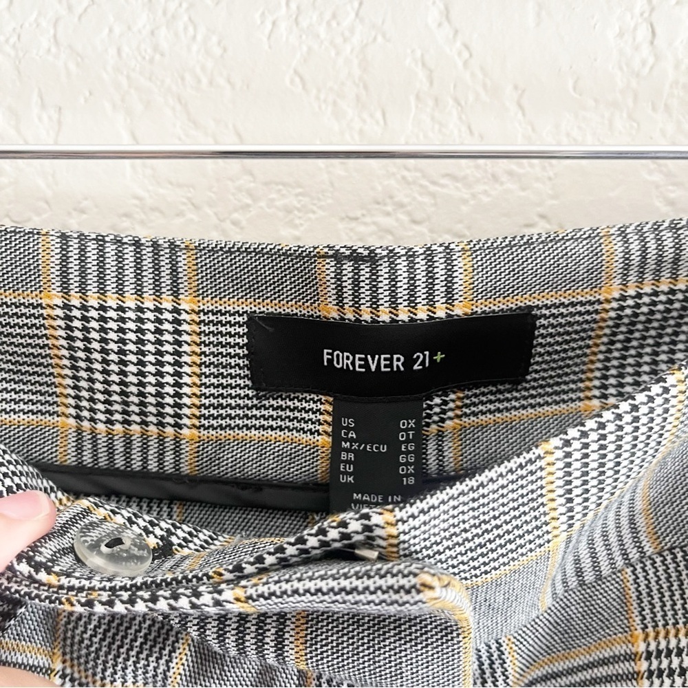 FOREVER 21 Plaid Trouser Pant New With Tags Size OX - Picture 11 of 12